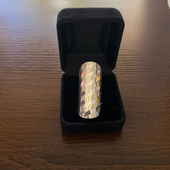 Vintage Woven Mexican Sterling Silver Ring 6 - Picture 4 of 8